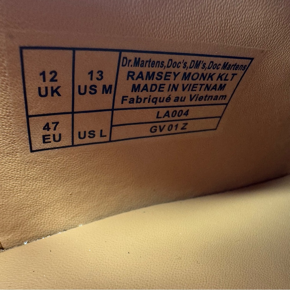 Dr. Martens Ramsey Monk KLT Brown C.F. Steade Leather Loafers - Men’s Size 13 - Picture 12 of 12